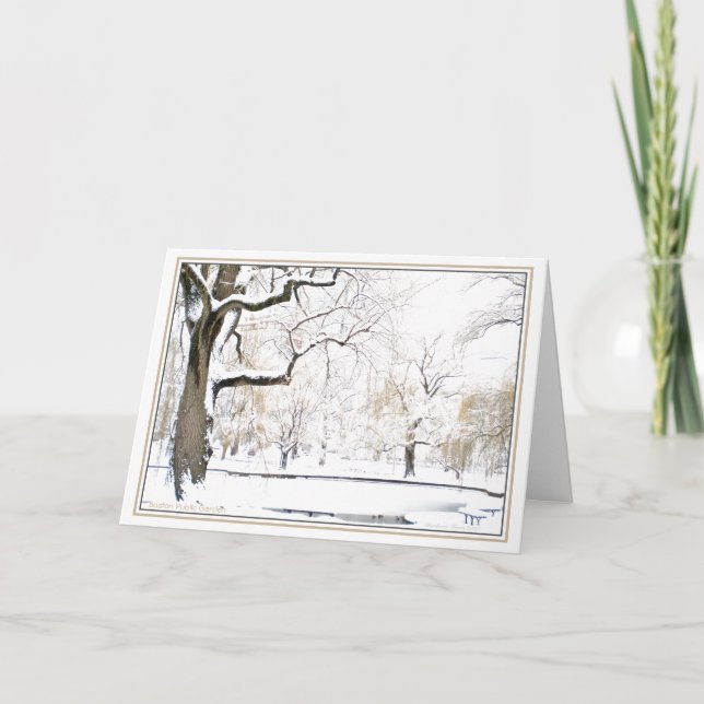 Boston allmänhetträdgård: Enkla nöjen av theSeason Helgkort (Framsida)