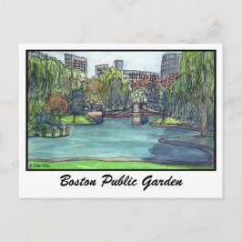 Boston allmänhetträdgård vykort