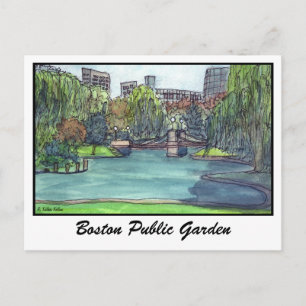 Boston allmänhetträdgård vykort