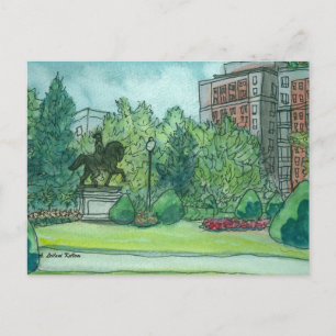 Boston allmänhetträdgård vykort