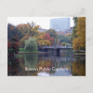 Boston allmänhetträdgårdar vykort