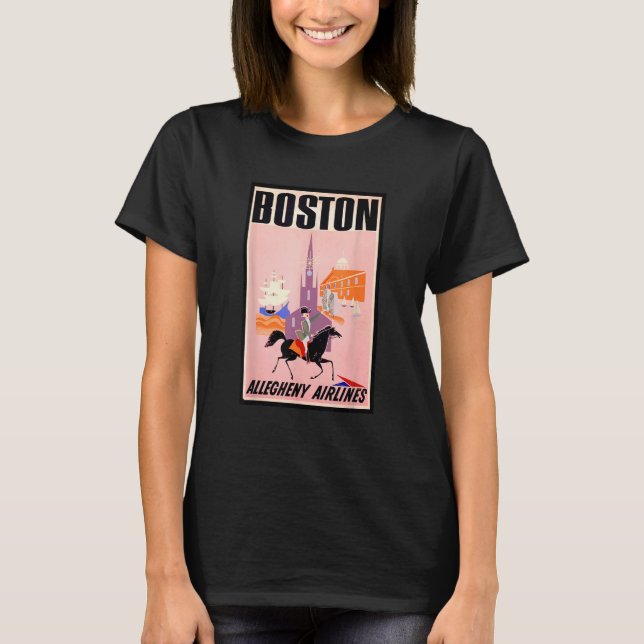Boston American History Paul Revere Massachusetts  T Shirt (Framsida)