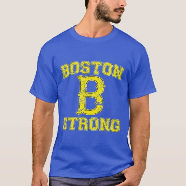 Boston B stark Grungestil T Shirt (Framsida)