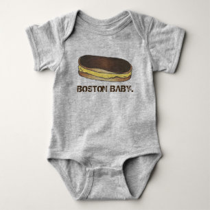 BOSTON BABY Boston Cream Paj Eclair Foodie Pastry T Shirt