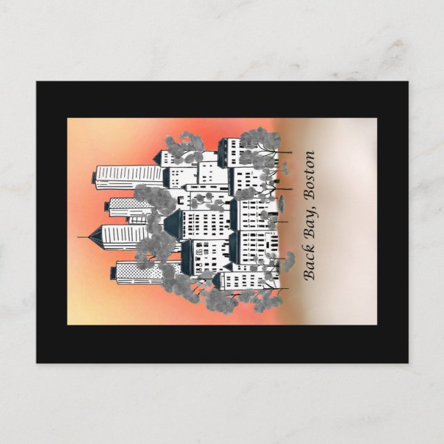 Boston Back Bay Sol Set-vykort Vykort (Framsida)