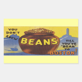 Boston Baked Beans Rektangulärt Klistermärke