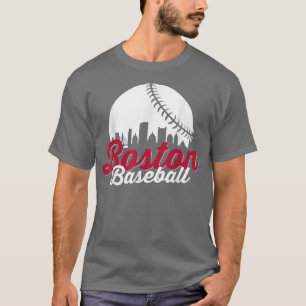 Boston Baseball Boll City Massachusetts Retro Vint T Shirt