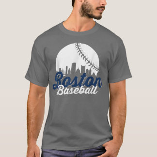 Boston Baseball Boll City Massachusetts Retro Vint T Shirt