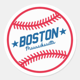 Boston Baseball Runt Klistermärke