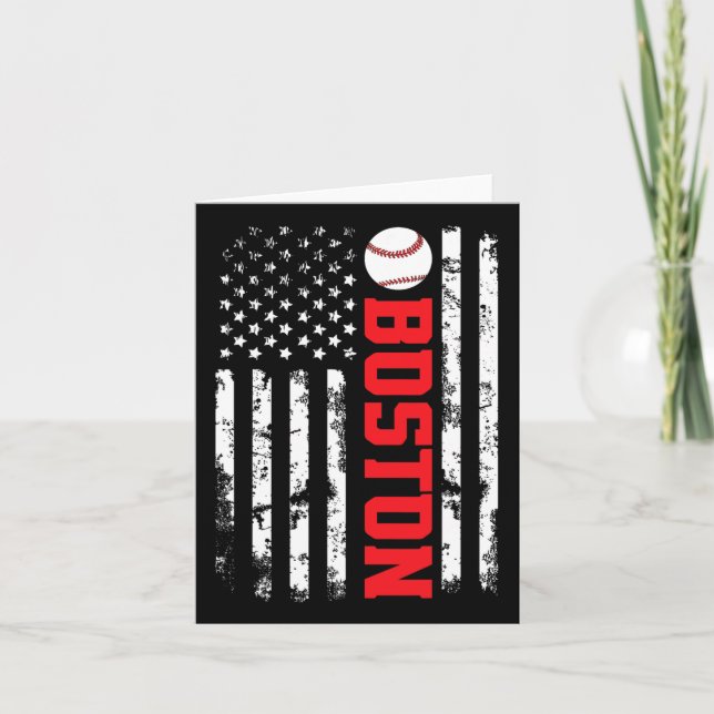 Boston Baseball USA flagga Kort (Framsida)