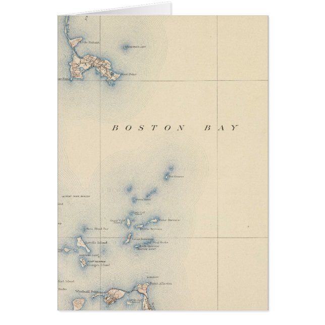 Boston Bay, Massachusetts Hälsningskort (Framsidan)