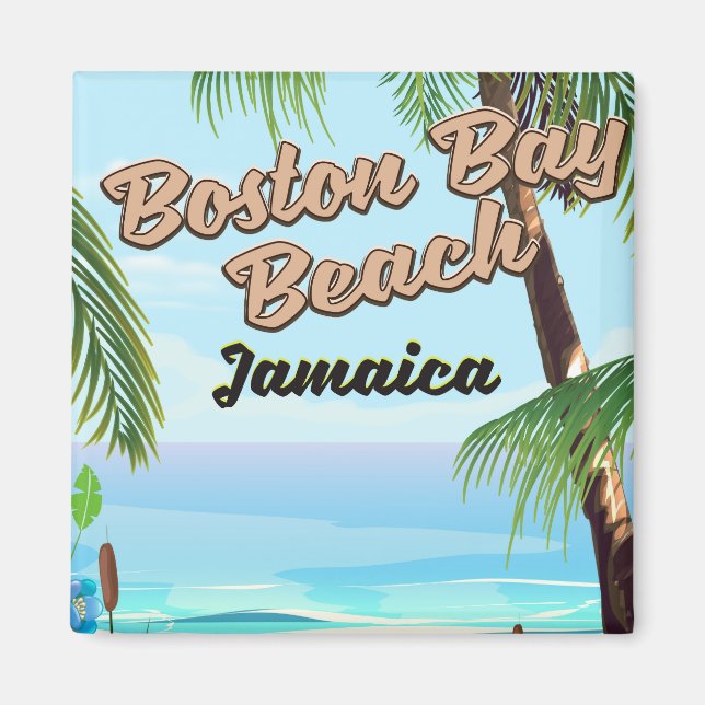 Boston bay strand, Jamaica Magnet (Framsidan)