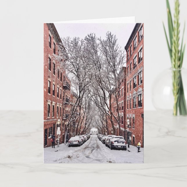 Boston Beacon Backe Snö Kort (Framsida)