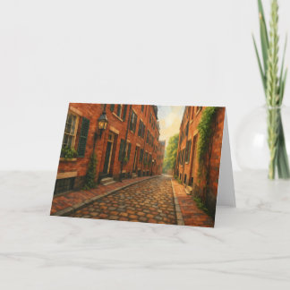 Boston Beacon Hill Watercolor Card Kort