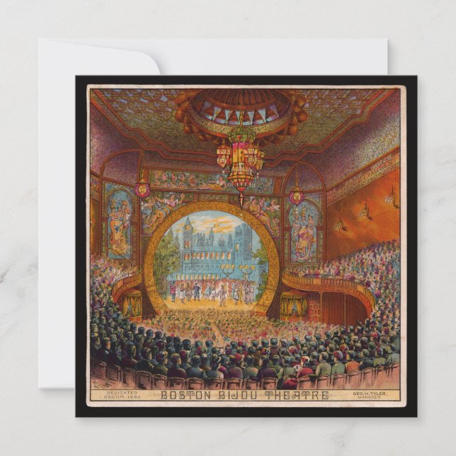 Boston Bijou Theater-inbjudan Inbjudningar (Framsida)