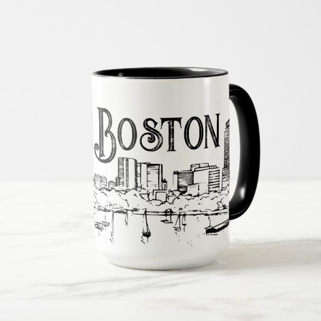 Boston Black and White Mugg (Framsida höger)