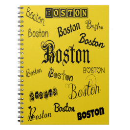 Boston Black Typsnitt Anteckningsbok