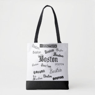 Boston Black Typsnitt Tygkasse