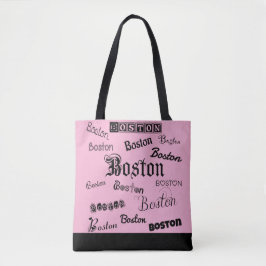 Boston Black Typsnitt Tygkasse