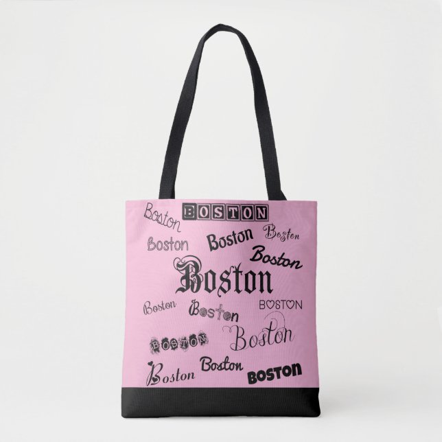 Boston Black Typsnitt Tygkasse (Framsida)