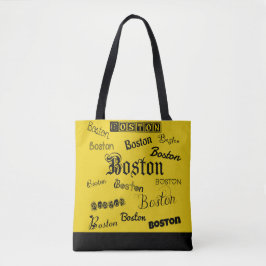 Boston Black Typsnitt Tygkasse