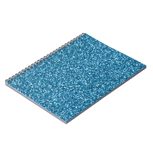Boston Blue Glitter Anteckningsbok (Vänstra Sidan)