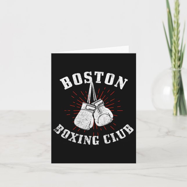 Boston Boxing Klubb Distress Boxing Handskar Vinta Kort (Framsida)