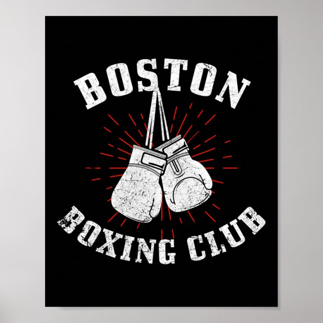 Boston Boxing Klubb Distress Boxing Handskar Vinta Poster (Framsidan)