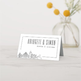 Boston Bröllop | Kort ställe Bord Namn