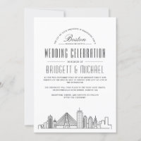Boston Bröllop | Modern Deco Stadssiluett