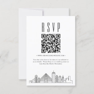 Boston Bröllop QR-OSA Inbjudningar