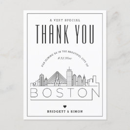 Boston Bröllop | Tack för att du kom! vykort