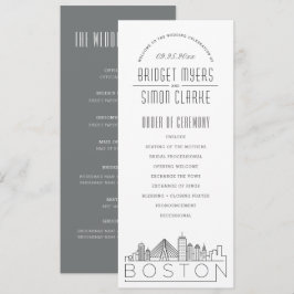 Boston | Bröllopsprogrammet Modern deco Inbjudningar