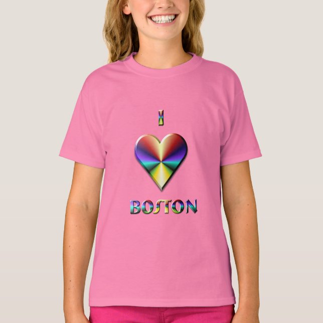 Boston - Brown Blue & Guld T Shirt (Framsida)