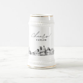Boston Brudens sida Gift Personlig Sejdel