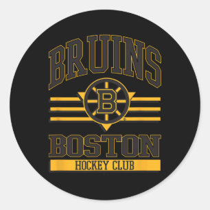 Boston Bruins Hockey Club Vit Officiellt Licensier Runt Klistermärke