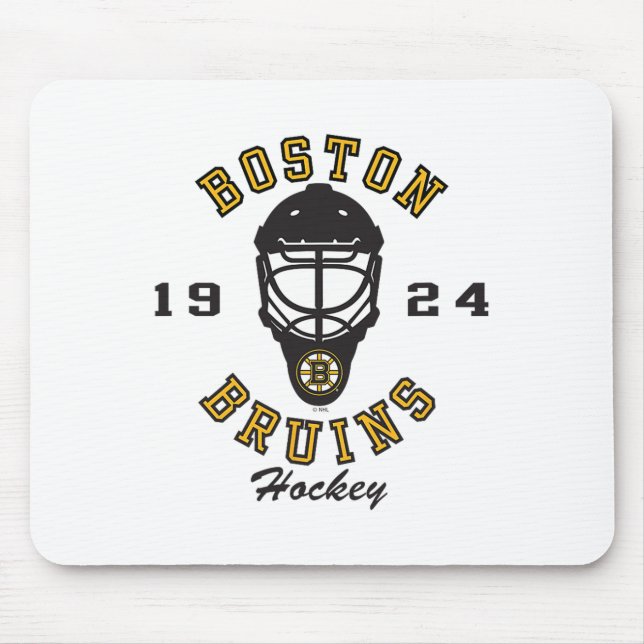 Boston Bruins Hockey Mask Gray Officially Licensed Musmatta (Framsidan)