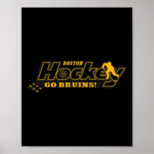 Boston Bruins Hockey Vit Officiellt Licensierad  Poster