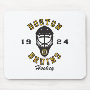 Boston Bruins Hockeymask Grå Officiellt Licensiera Musmatta