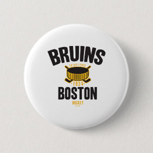 Boston Bruins Hockeypuck Vit Officiellt Licensiera Knapp
