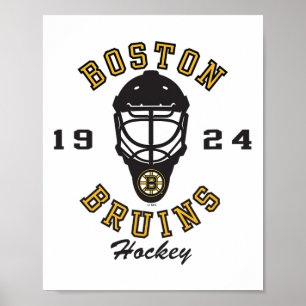 Boston Bruins ishockeymask grå officiellt licensie Poster