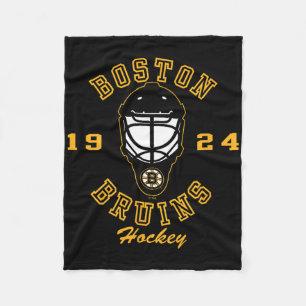 Boston Bruins ishockeymask svart officiellt licens Fleecefilt