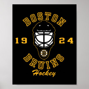 Boston Bruins ishockeymask svart officiellt licens Poster