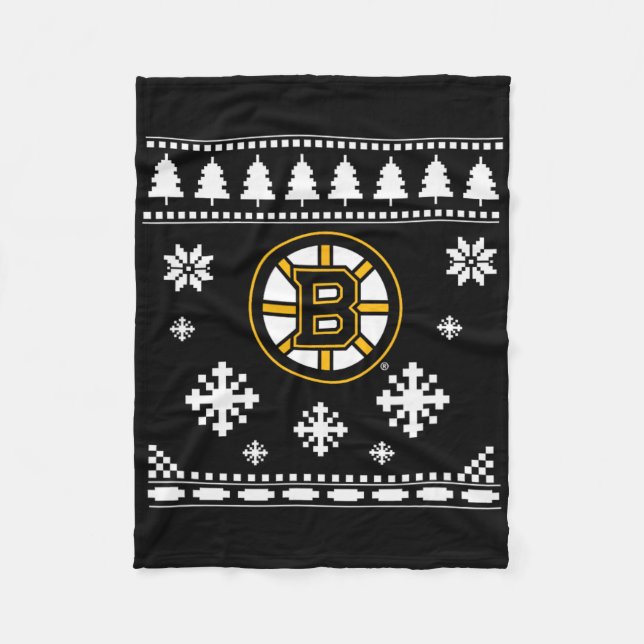 Boston Bruins Ugly jul Sweater Holidaze Fleecefilt (Framsidan)
