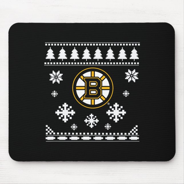 Boston Bruins Ugly jul Sweater Holidaze Musmatta (Framsidan)
