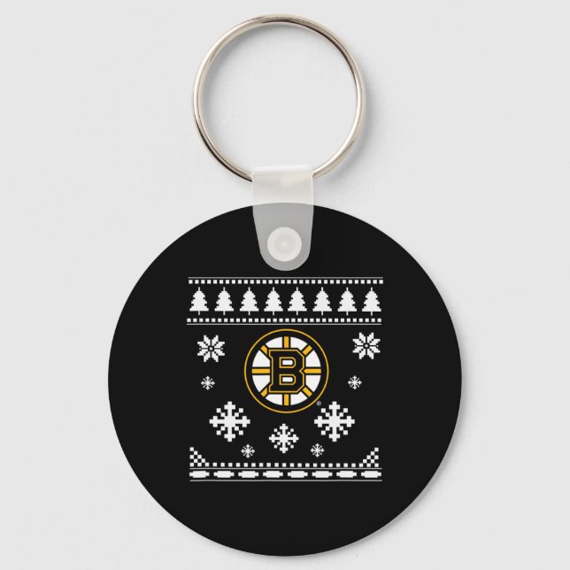 Boston Bruins Ugly jul Sweater Holidaze Nyckelring (Framsida)