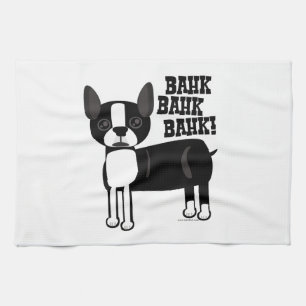 Boston brytningTerrier hemma Kökshandduk