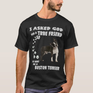 Boston Bull Terrier Hund Quote Mamma Pappa Skriv u T Shirt