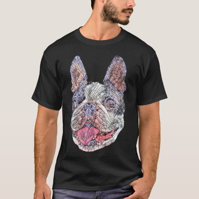 Boston Bull Terrier T Shirt (Framsida)