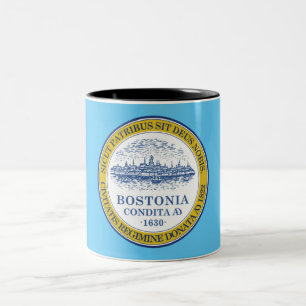Boston City flagga Två-Tonad Mugg